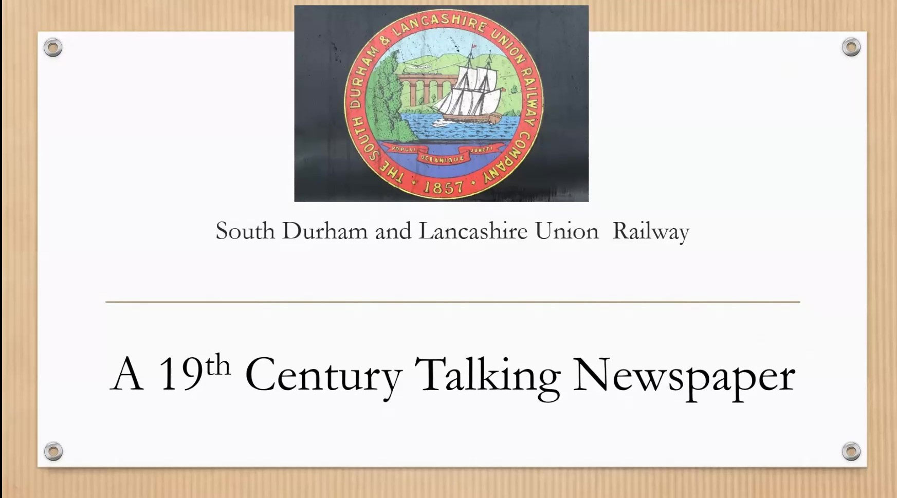 talking newspaper poster